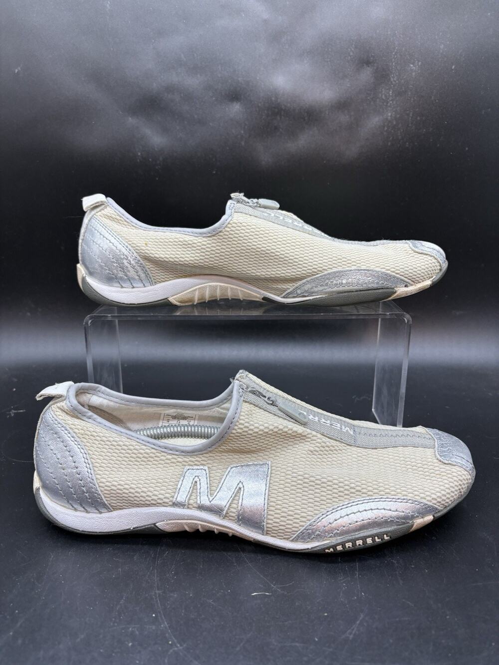 Merrell Barrado Shoes Women’s Size 10 Gray Mesh Minimalist Zip Athletic Sneaker